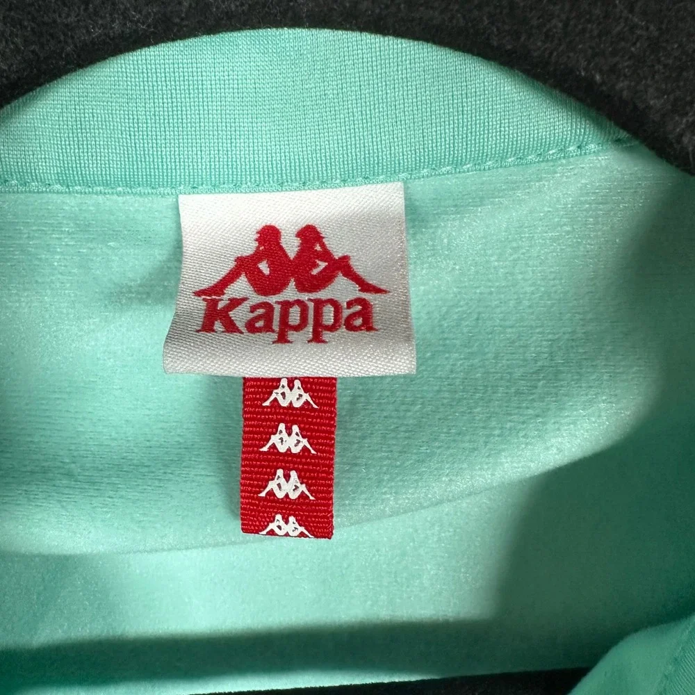 Kappa Banda Anniston Track Jacket Mens's M Mint Green Aqua Full Zip Omini Logo - Picture 2 of 7